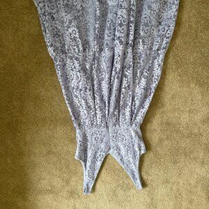 Silvery Lavender Lace Dress